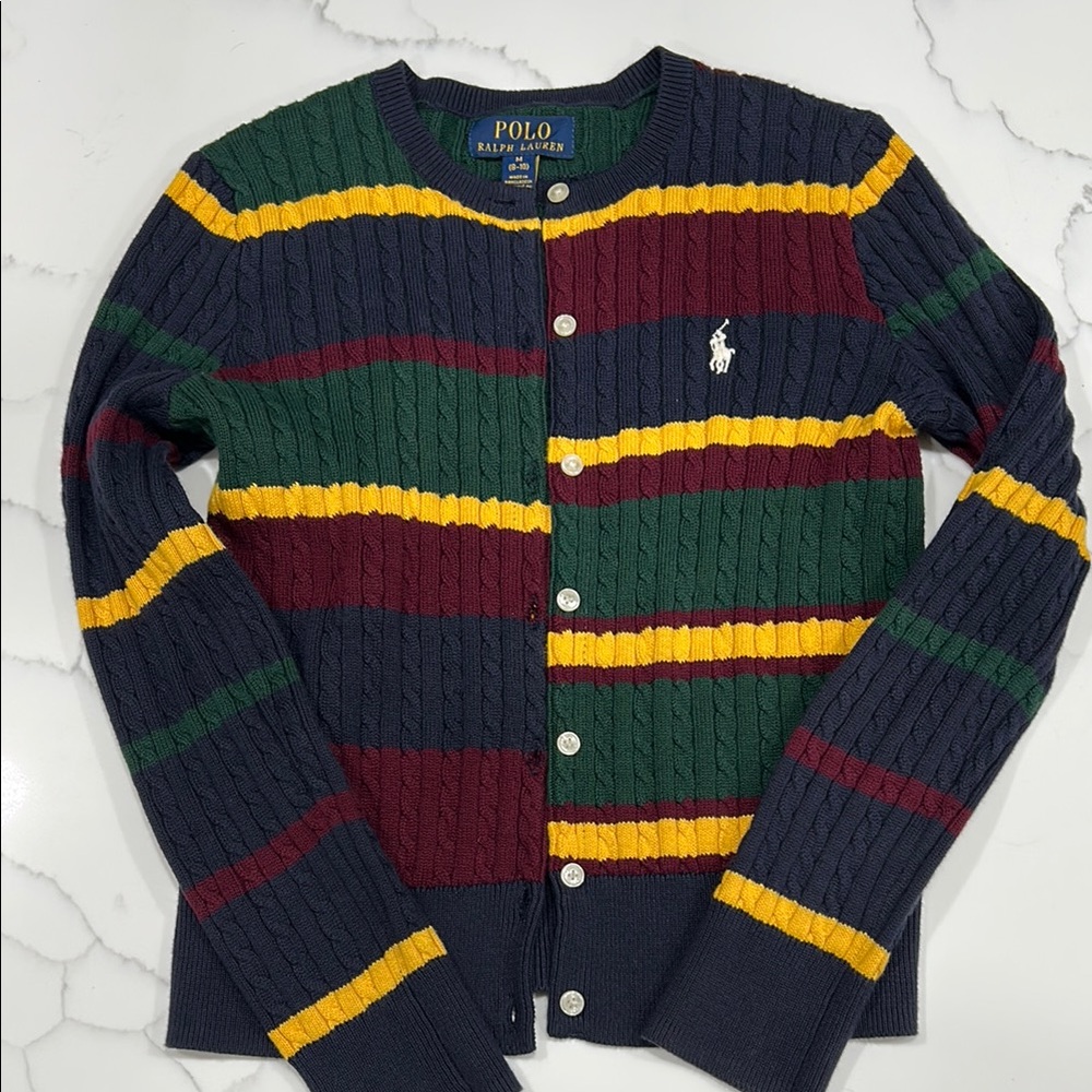 Polo by Ralph Lauren Girls Cardigan - Navy, Green, Burgundy, Yellow